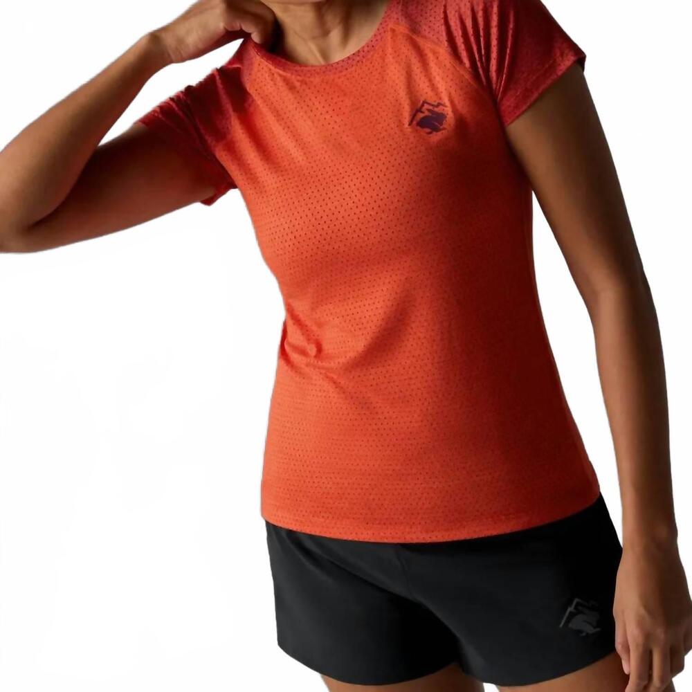 NEW RABBIT ez short sleeve perf tee in spicy orange